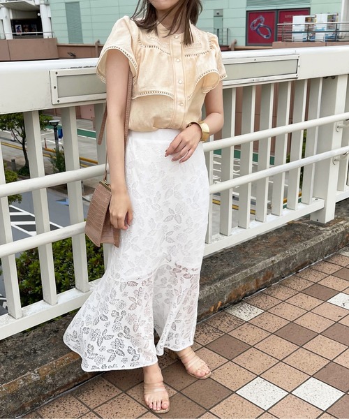 apres jour clair（アプレジュールクレア）の「【apres jour clair】シアーケープブラウス【ZOZOTOWN限定アイテム】（シャツ/ブラウス・レディース・ライトイエロー/オフホワイト/ピンクベージュ・X-LARGE/フリー）」の20枚目の写真