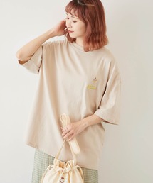 【timecapsule】「パフェと女の子」刺繍半袖ビッグTシャツ