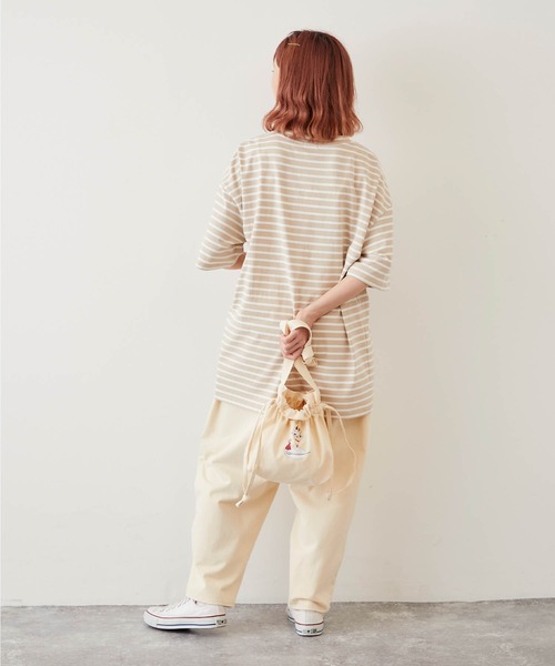 timecapsule（タイムカプセル）の「【timecapsule】「パフェと女の子」刺繍半袖ビッグTシャツ（Tシャツ/カットソー・レディース・ホワイト/ミント/ベージュ系その他/ライトベージュ・FREE）」の21枚目の写真