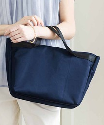 IEDIT 取り外し可能な保冷ポーチ付きで便利な軽量トートバッグ〈ネイビー〉