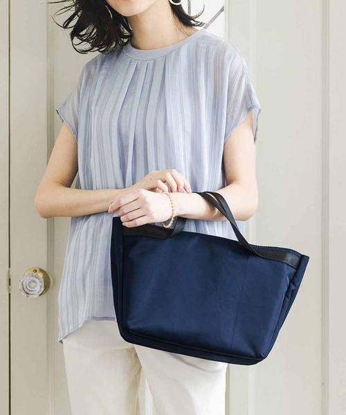 IEDIT（イディット）の「ＩＥＤＩＴ　取り外し可能な保冷ポーチ付きで便利な軽量トートバッグ〈ネイビー〉（トートバッグ・レディース・ネイビー・ONE SIZE）」の2枚目の写真