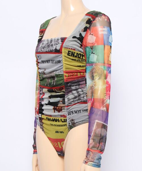Desigual(デシグアル)の「パッチワーク レトロボディスーツ(その他トップス・レディース・マルチ・M/S/2L/L)」の2枚目の写真