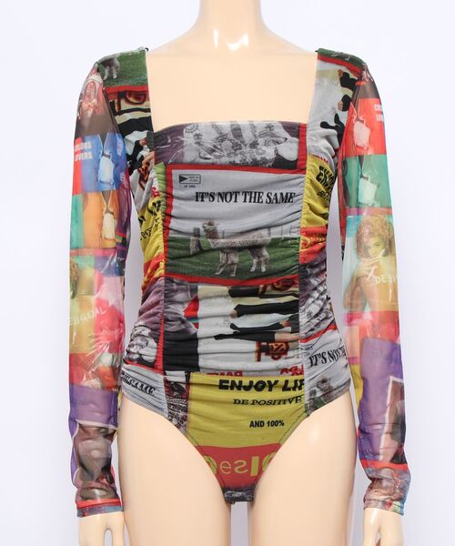 Desigual(デシグアル)の「パッチワーク レトロボディスーツ(その他トップス・レディース・マルチ・M/S/2L/L)」の4枚目の写真