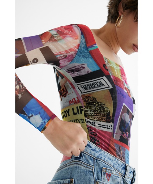 Desigual(デシグアル)の「パッチワーク レトロボディスーツ(その他トップス・レディース・マルチ・M/S/2L/L)」の6枚目の写真