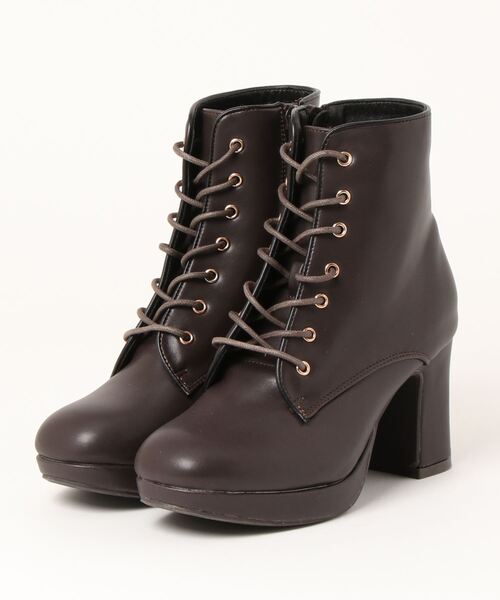 byあしながおじさん（バイアシナガオジサン）の「厚底レースアップブーツ　-8700153（ブーツ・レディース・ベージュ/アイボリー/ブラック/ブラウン/グレイッシュベージュ/ダークブラウン・23.0cm/22.5cm/23.5cm/24.0cm/24.5cm）」の16枚目の写真