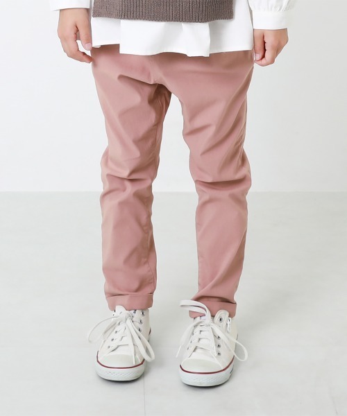 devirock（デビロック）の「ウルトラストレッチ ツイル タックパンツ（その他パンツ・キッズ・ブラック/ライトカーキ/パープル系その他2/テラコッタ/ライトベージュ/オフホワイト/カーキ/モカ/パープル系その他/ベージュ/ブルー系その他/グリーン系その他/スモークピンク/ヘザーチャコール/アイボリー・100cm/110cm/120cm/130cm/140cm/80ｃｍ/90cm/150cm/160cm）」の15枚目の写真