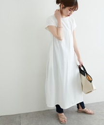 【WEB限定カラー有り】バックシャツティアードTワンピース
