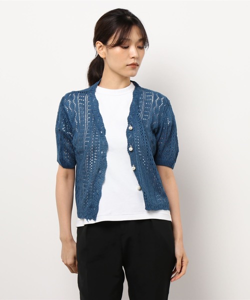 MAISON DE THERESE（メゾン ド テレーズ）の「クロシェ透かし編みカーディガン（カーディガン/ボレロ）」 WEAR