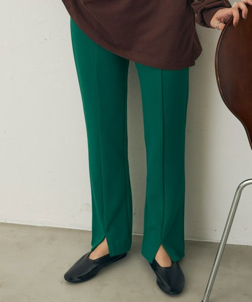 Auntie Rosa Holiday(アンティローザホリデー)の「センタースリットスラックス(スラックス・レディース・ブルー/レッド/ブラック/グリーン/ブラウン・SMALL/MEDIUM)」の3枚目の写真