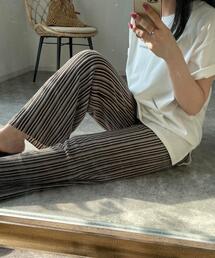 ストライプワイドパンツ