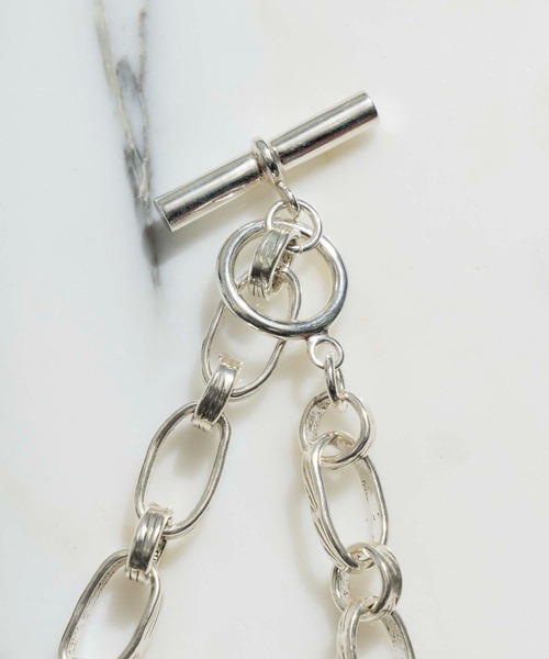 MAISON SPECIAL（メゾンスペシャル）の「《ユニセックスアイテム》【HANDMADE ETHNIC JEWELRY】ビッグオーバルチェーンブレスレット【MAISON SPECIAL/メゾンスペシャル】（ブレスレット・メンズ・シルバー・FREE）」の2枚目の写真