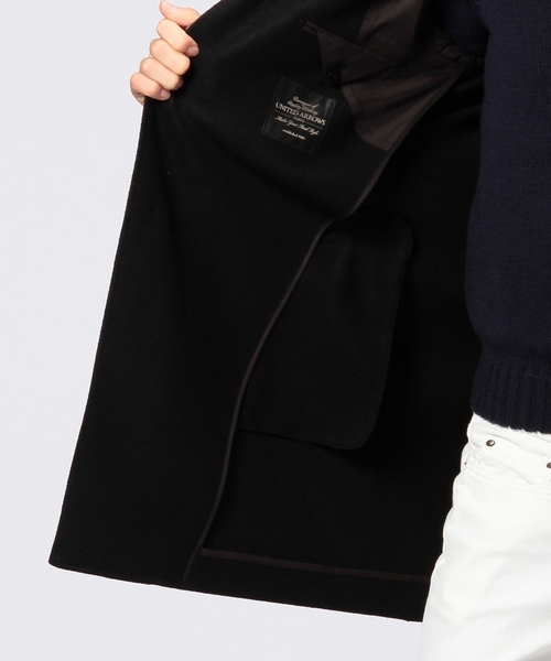 UNITED ARROWS(ユナイテッドアローズ)の「UAB ウールジャージ チェスターフィールドコート◆(チェスターコート・メンズ・ブラック/ダークグレー/ネイビー・48/42/44/50/46)」の6枚目の写真