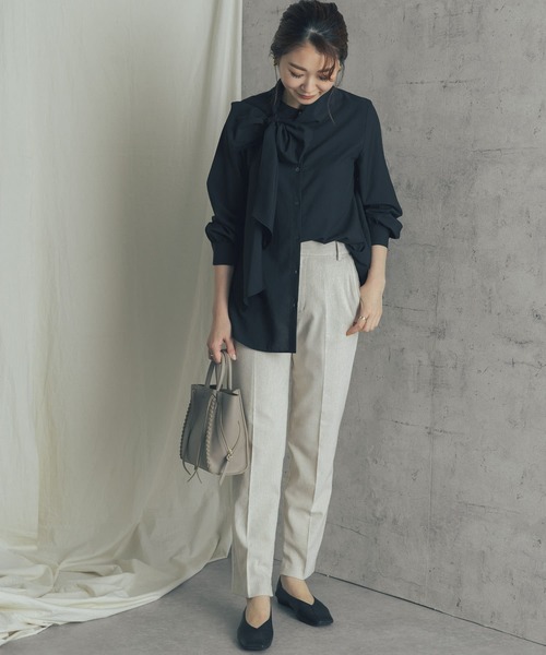 URBAN RESEARCH ROSSO（アーバンリサーチロッソ）の「2WAYボウタイブラウス（シャツ/ブラウス・レディース・オフホワイト/ベージュ/ブラック・FREE）」の20枚目の写真