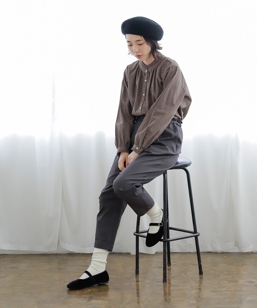 studio CLIP（スタディオクリップ）の「サラサラ快適テーパードパンツ[プラスサイズあり]（その他パンツ・レディース・グリーン/モーブ系/イエロー/スモーク・SMALL/MEDIUM/LARGE/X-LARGE/XX-LARGE/XXX-LARGE）」の10枚目の写真