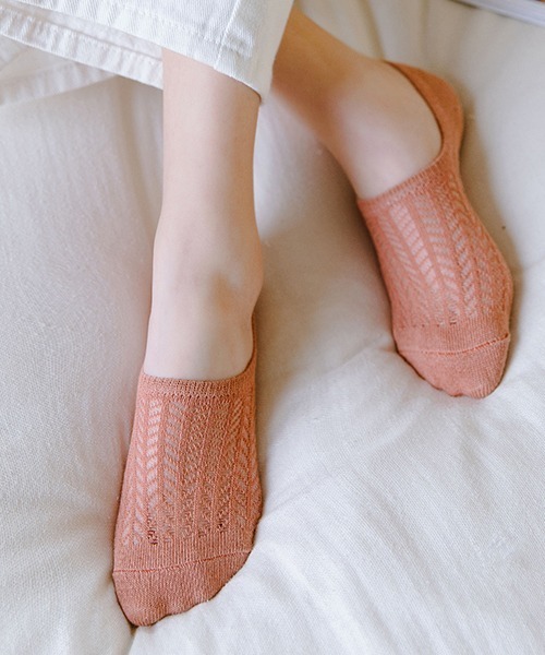 Fun & Daily（ファンアンドデイリー）の「F&D : コットンサマーボートソックス（ソックス/靴下・レディース・グレー/ベージュ/ピンク/ライトブルー/オレンジ/ブラック/ブラウン/ホワイト/ネイビー・FREE）」の9枚目の写真