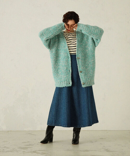 NOLLEY’S（ノーリーズ）の「サスペンダーデニムロングフレアスカート（デニムスカート・レディース・ライトブルー/インディゴブルー・FREE）」の15枚目の写真