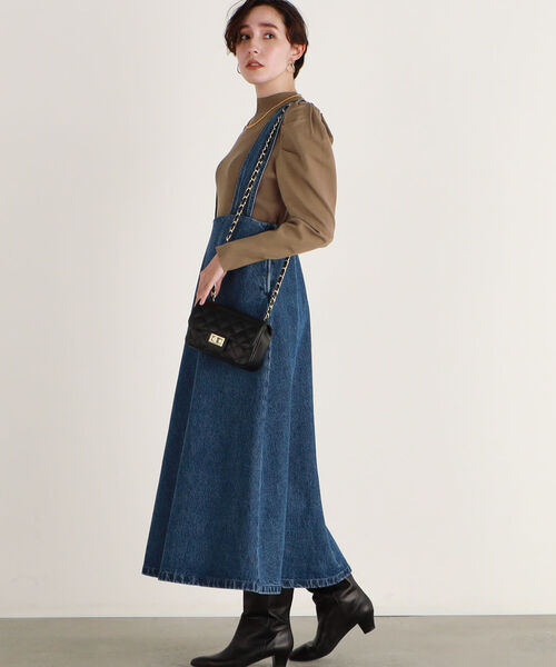 NOLLEY’S（ノーリーズ）の「サスペンダーデニムロングフレアスカート（デニムスカート・レディース・ライトブルー/インディゴブルー・FREE）」の17枚目の写真