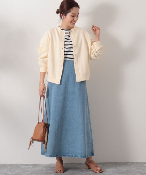 NOLLEY’S（ノーリーズ）の「サスペンダーデニムロングフレアスカート（デニムスカート・レディース・ライトブルー/インディゴブルー・FREE）」の18枚目の写真