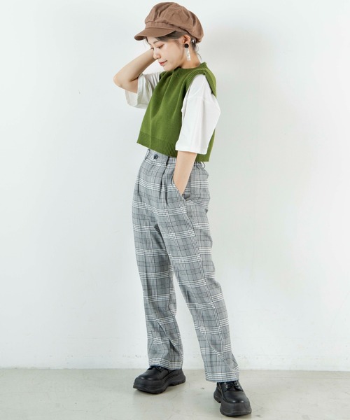 DuKKah(デュカ)の「Dukkah/【低身長向け】ショートニットベスト(ベスト・レディース・オレンジ系その他/グリーン/ホワイト系その他/ブラック/その他1/その他2・XS/X-SMALL)」の8枚目の写真