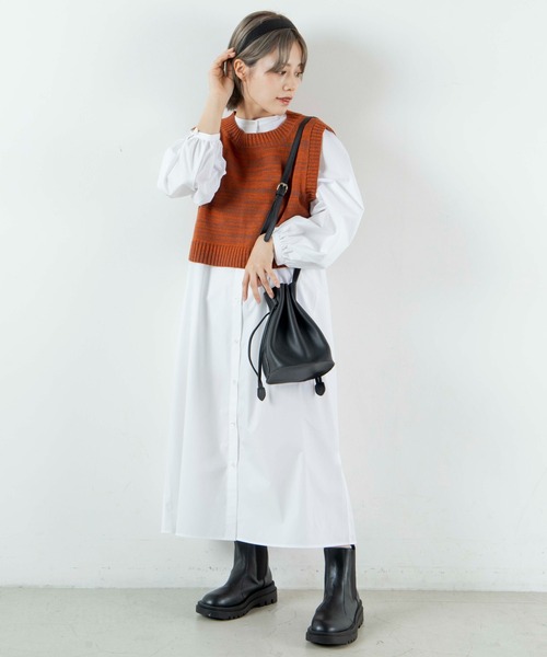 DuKKah(デュカ)の「Dukkah/【低身長向け】ショートニットベスト(ベスト・レディース・オレンジ系その他/グリーン/ホワイト系その他/ブラック/その他1/その他2・XS/X-SMALL)」の19枚目の写真