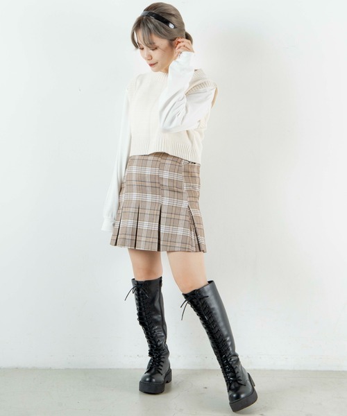 DuKKah(デュカ)の「Dukkah/【低身長向け】ショートニットベスト(ベスト・レディース・オレンジ系その他/グリーン/ホワイト系その他/ブラック/その他1/その他2・XS/X-SMALL)」の18枚目の写真