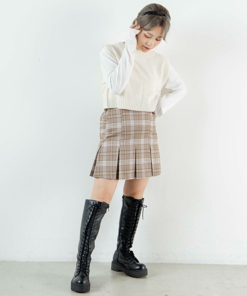 DuKKah(デュカ)の「Dukkah/【低身長向け】ショートニットベスト(ベスト・レディース・オレンジ系その他/グリーン/ホワイト系その他/ブラック/その他1/その他2・XS/X-SMALL)」の14枚目の写真