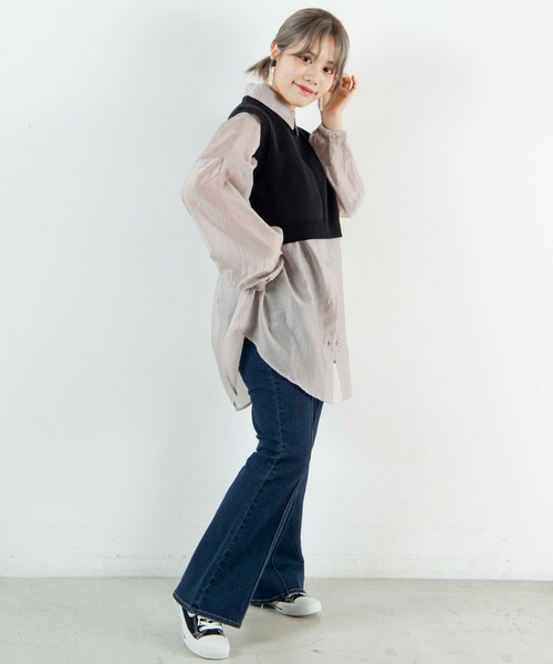 DuKKah(デュカ)の「Dukkah/【低身長向け】ショートニットベスト(ベスト・レディース・オレンジ系その他/グリーン/ホワイト系その他/ブラック/その他1/その他2・XS/X-SMALL)」の22枚目の写真