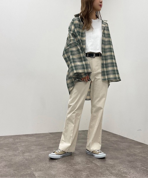 apres jour mignon（アプレジュールミニョン）の「チェックルーズシャツ【ZOZOTOWN限定アイテム】（シャツ/ブラウス・レディース・ネイビー/グリーン/ボルドー・フリー/X-LARGE）」の22枚目の写真