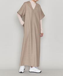 ASTRAET | ＜ASTRAET（アストラット）＞W/PE Vネック マキシワンピース(ワンピース)