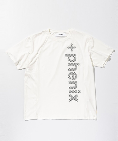 +phenix(プラスフェニックス)の「+phenix(プラスフェニックス) Mesh Logo T-shirt(Tシャツ/カットソー・メンズ・ホワイト/ブラック・S/M/L/XL/XXL)」の1枚目の写真