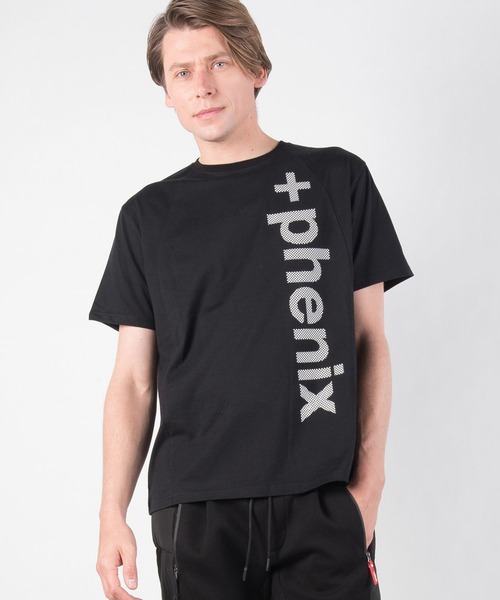 +phenix(プラスフェニックス)の「+phenix(プラスフェニックス) Mesh Logo T-shirt(Tシャツ/カットソー・メンズ・ホワイト/ブラック・S/M/L/XL/XXL)」の2枚目の写真