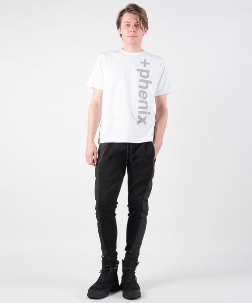 +phenix(プラスフェニックス)の「+phenix(プラスフェニックス) Mesh Logo T-shirt(Tシャツ/カットソー・メンズ・ホワイト/ブラック・S/M/L/XL/XXL)」の7枚目の写真
