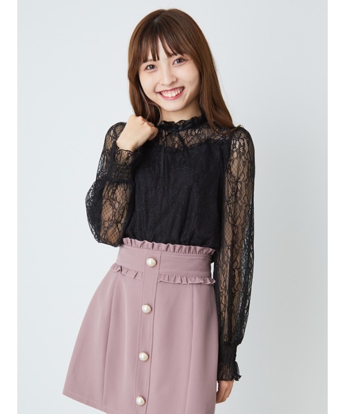 フリルネックレーストップス Tシャツ カットソー Ank トップス Ank Rouge アンクルージュ のファッション