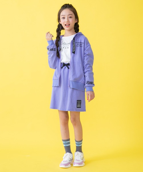 JENNI belle（ジェニィベル）の「【WEB限定】裏毛台形スカート（スカート・キッズ・ラベンダー/ブラック・150cm/160cm/130cm/140cm）」の12枚目の写真