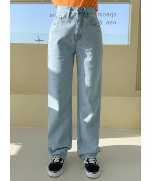 SONA(ソナ)の「SONYUNARA ハイウエストワイドジーンズ(デニムパンツ・レディース・ライトブルー・SMALL/MEDIUM)」の5枚目の写真