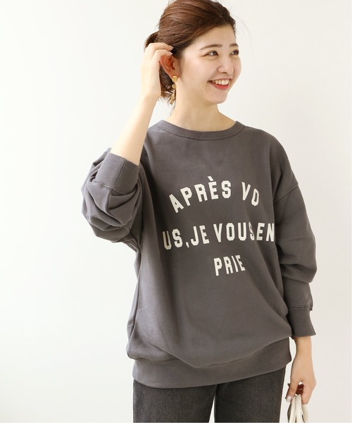 Simplicite（サンプリシテ）の「ドルマンカレッジプリント◆（Tシャツ/カットソー・レディース・ホワイト/ブラック/ネイビー・FREE）」の10枚目の写真