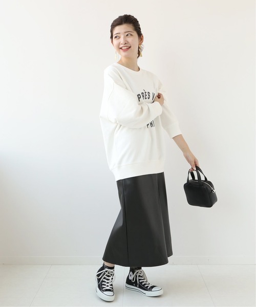 Simplicite（サンプリシテ）の「ドルマンカレッジプリント◆（Tシャツ/カットソー・レディース・ホワイト/ブラック/ネイビー・FREE）」の22枚目の写真