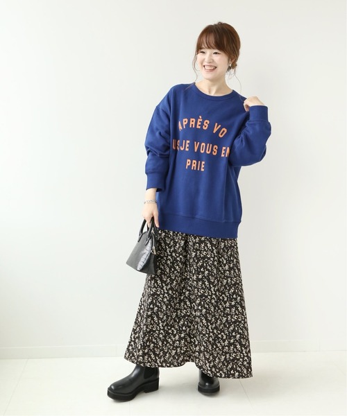 Simplicite（サンプリシテ）の「ドルマンカレッジプリント◆（Tシャツ/カットソー・レディース・ホワイト/ブラック/ネイビー・FREE）」の14枚目の写真