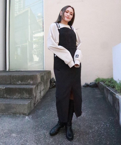 FIG&VIPER（フィグアンドバイパー）の「カツラギジャンスカ（ジャンパースカート・レディース・ブラック/アイボリー・FREE）」の16枚目の写真