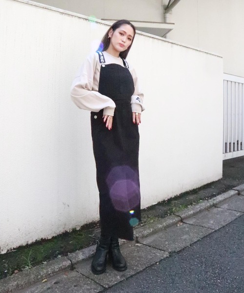 FIG&VIPER（フィグアンドバイパー）の「カツラギジャンスカ（ジャンパースカート・レディース・ブラック/アイボリー・FREE）」の3枚目の写真