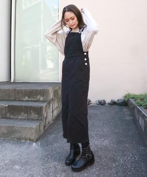 FIG&VIPER（フィグアンドバイパー）の「カツラギジャンスカ（ジャンパースカート・レディース・ブラック/アイボリー・FREE）」の17枚目の写真