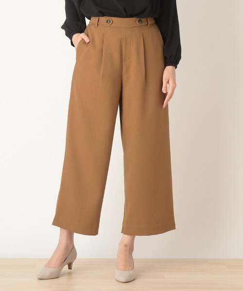DRESKIP（ドレスキップ）の「◆マシンウォシャブル機能ワイドパンツ（その他パンツ・レディース・キャメル/ダークブラウン系1/ブラック系1/ブラック・03/02/01/04）」の4枚目の写真