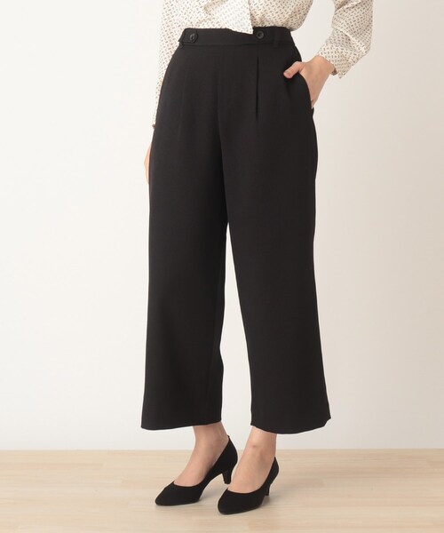 DRESKIP（ドレスキップ）の「◆マシンウォシャブル機能ワイドパンツ（その他パンツ・レディース・キャメル/ダークブラウン系1/ブラック系1/ブラック・03/02/01/04）」の2枚目の写真