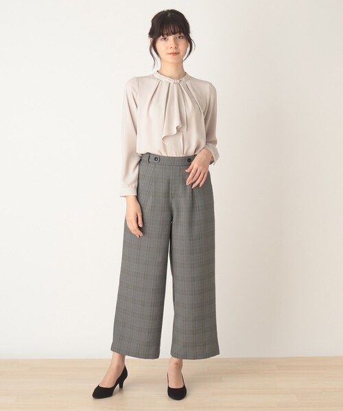 DRESKIP（ドレスキップ）の「◆マシンウォシャブル機能ワイドパンツ（その他パンツ・レディース・キャメル/ダークブラウン系1/ブラック系1/ブラック・03/02/01/04）」の12枚目の写真