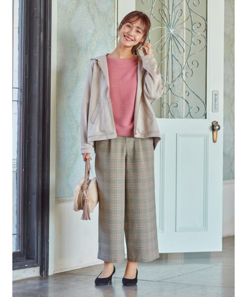 DRESKIP（ドレスキップ）の「◆マシンウォシャブル機能ワイドパンツ（その他パンツ・レディース・キャメル/ダークブラウン系1/ブラック系1/ブラック・03/02/01/04）」の14枚目の写真