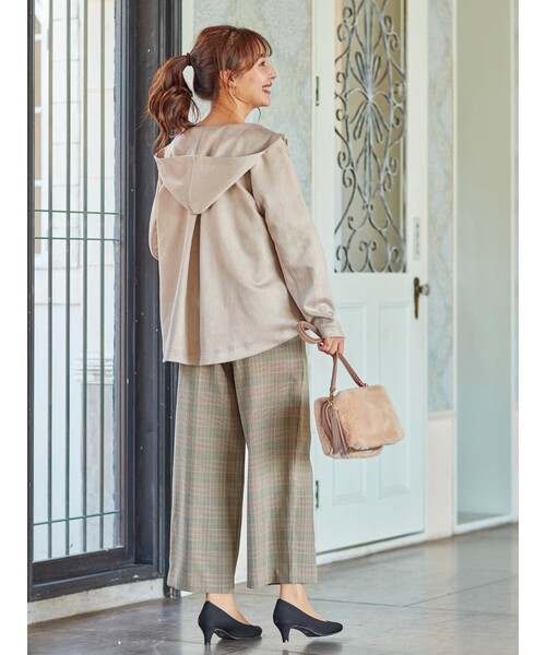 DRESKIP（ドレスキップ）の「◆マシンウォシャブル機能ワイドパンツ（その他パンツ・レディース・キャメル/ダークブラウン系1/ブラック系1/ブラック・03/02/01/04）」の17枚目の写真