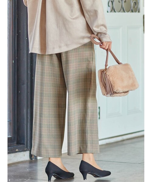 DRESKIP（ドレスキップ）の「◆マシンウォシャブル機能ワイドパンツ（その他パンツ・レディース・キャメル/ダークブラウン系1/ブラック系1/ブラック・03/02/01/04）」の18枚目の写真