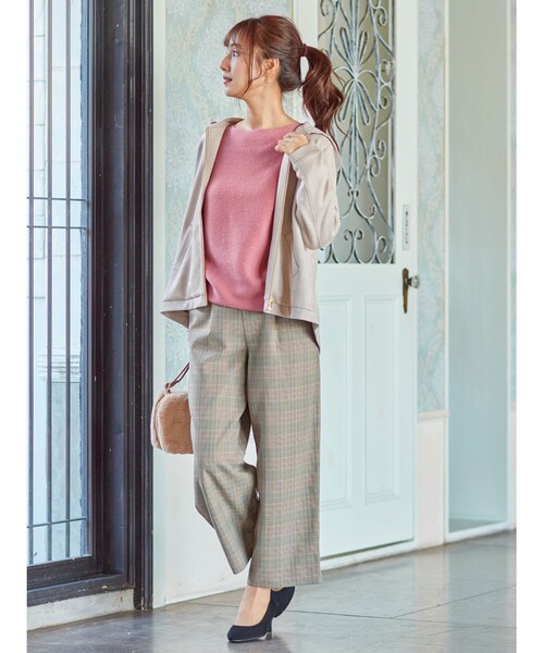 DRESKIP（ドレスキップ）の「◆マシンウォシャブル機能ワイドパンツ（その他パンツ・レディース・キャメル/ダークブラウン系1/ブラック系1/ブラック・03/02/01/04）」の19枚目の写真