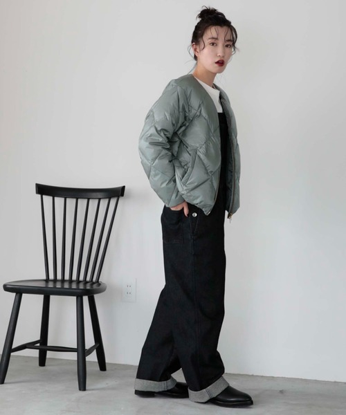 Doux archives(ドゥアルシーヴ)の「【web限定】ダイヤキルティングダウン(ダウンジャケット/コート・レディース・ブラック/ミント・FREE)」の6枚目の写真