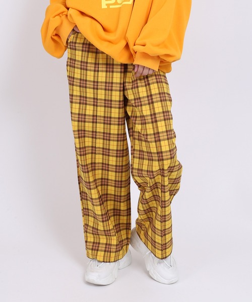 PUNYUS（プニュズ）の「チェック柄イージーパンツ（その他パンツ・レディース・ベージュ/イエロー/ブルー/グリーン・1/2/4/3）」の4枚目の写真